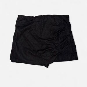 Zara Elegant Black Linen Skort